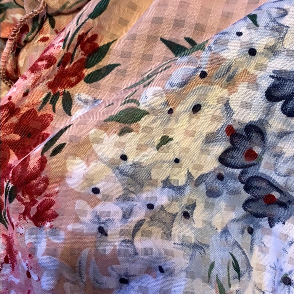 MAUVE PINK FLORAL PRINT CRISS CROSS RUFFLE DRESS - Picture 13 of 15